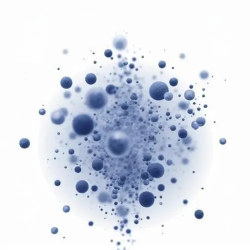Abstrakte Teilchen in Blau